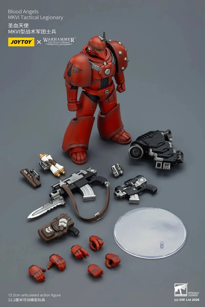 JOYTOY Warhammer 40000/40k The Horus Heresy Blood Angels MKVI Tactical Legionary Action Figure Doll Decoration Collection Model