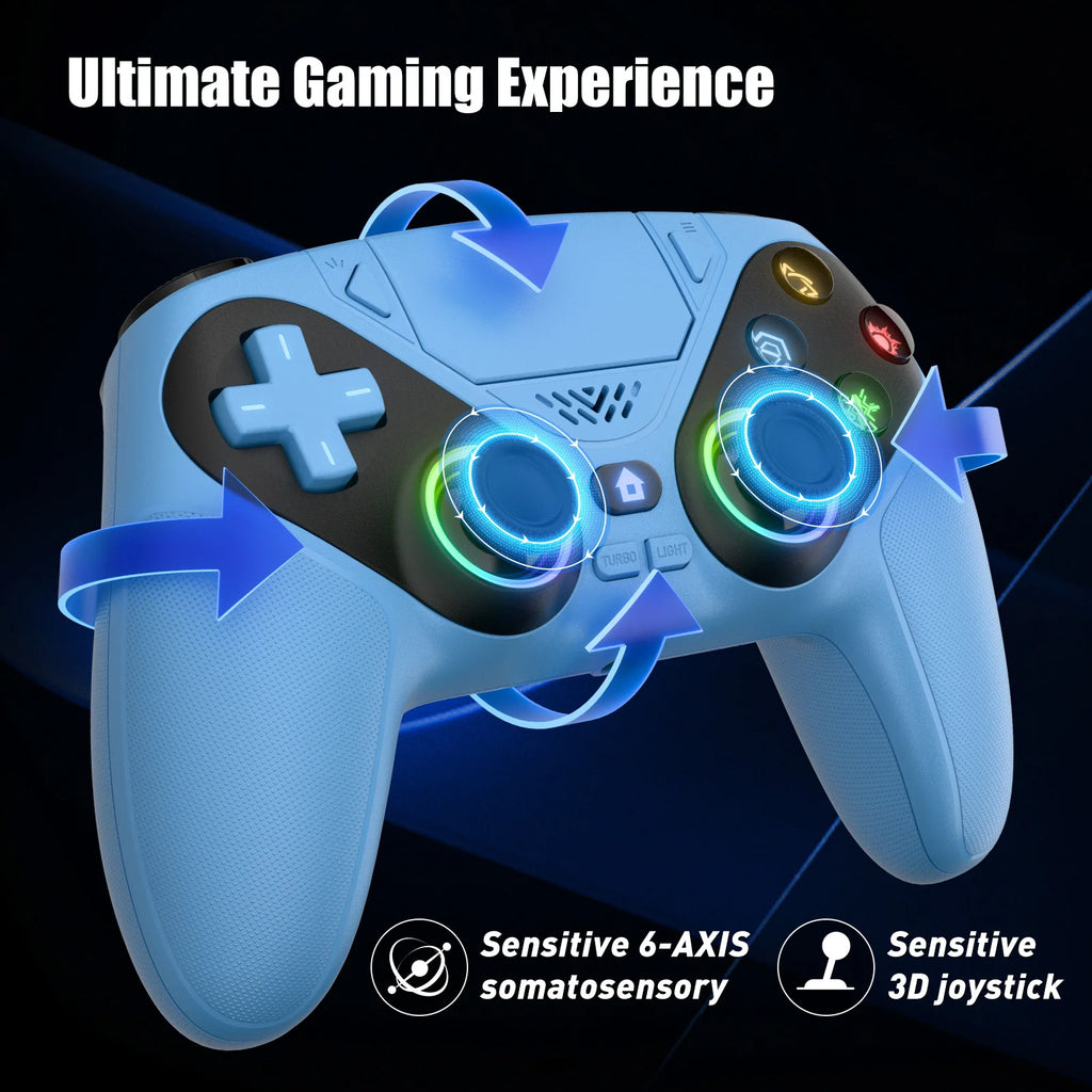 Gaming Controllers for PS5 Pro/Slim Gamepad Hall Effect Triggers RGB Controller Turbo Vibration Touch Programmable Button Handle