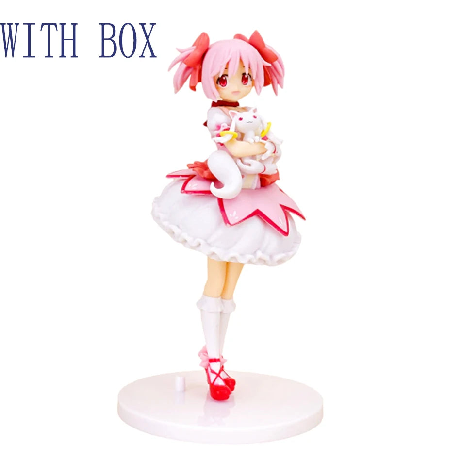 18CM Puella Magi Madoka Magica Aniem Фигура Kaname Madoka Magic Girl PVC Аниме Фигурки Модел Аниме Карикатура Модел Играчка Подарък