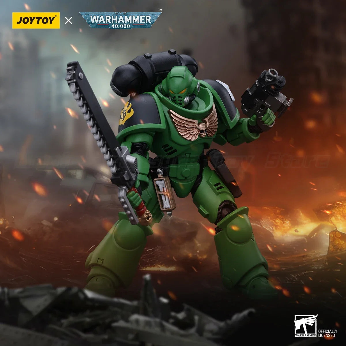 【MT】JOYTOY Warhammer 40K Salamanders Intercessors Brother Haecule Anime Collection Model 1/18 Action Figure