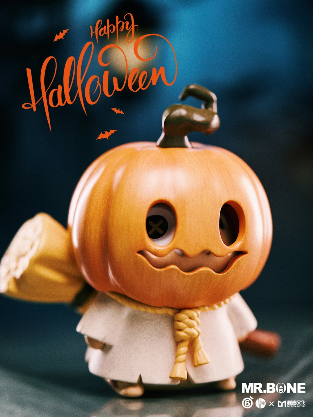 MR.BONE Trick Or Treating And Ghost Hunting Limited Edition Cool 21cm Grade Resin Dirty Dog Toys Desktop Model Decoration Gifts