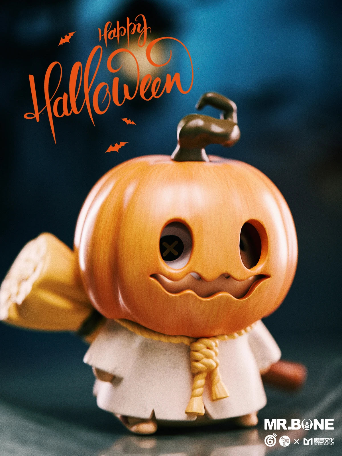 MR.BONE Trick Or Treating And Ghost Hunting Limited Edition Cool 21cm Grade Resin Dirty Dog Toys Desktop Model Decoration Gifts
