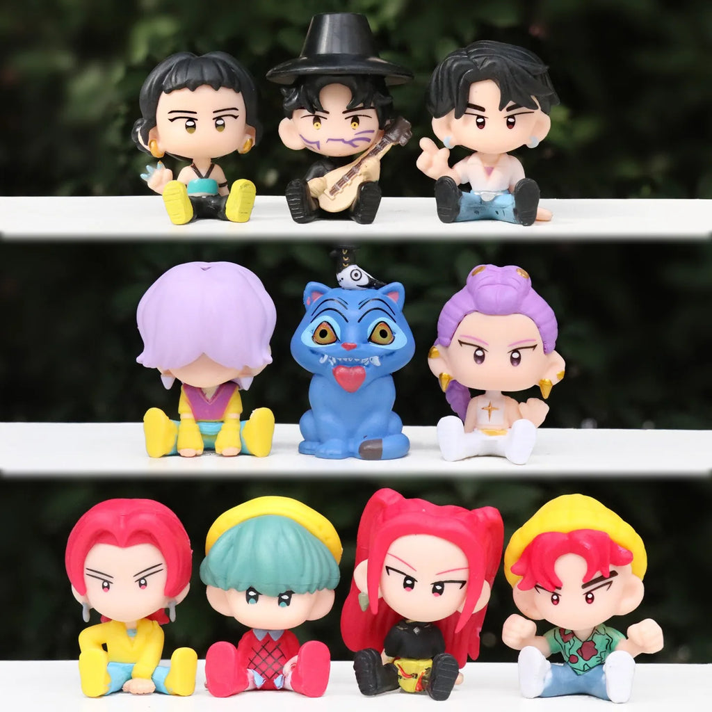 10pcs/Set Kpop Demon Hunters Figure Toy Cartoon Rumi/Mira/Zoey Action Figure PVC Desktop Decoration Model Doll Toy Christma Gift