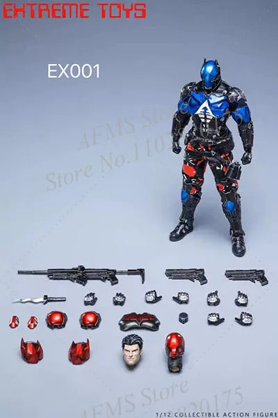 EXTREME TOYS EX001 EX002 1/12 Scale Men Soldier Batman Arkham Knight Full Set 6Inch Action Figure Collectible Figure Body
