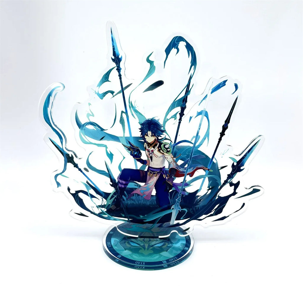 Anime Figur Genshin Impact Furina Arlecchino Xiao Yae Miko Yelan Acryl Stand Modell Platte Schreibtisch Dekor Stehende Zeichen Fans Geschenk