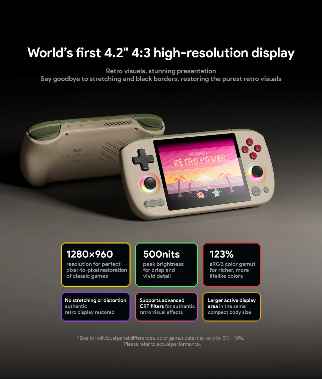 AYANEO Pocket AIR Mini Retro Handheld 4.2-inch 4:3 HD Screen with Carrying Case Storage Bag Protective Retro Pocket Consoles