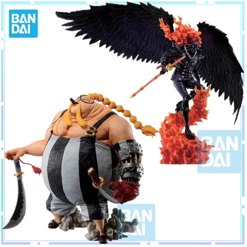 In Stock Bandai original Ichiban Kuji Anime ONE PIECE EX AB Reward Queen King Kaido Action Figures Collection Model Ornament Toy