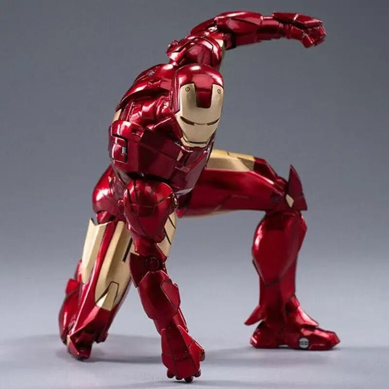 Original Avengers ZD Toy Iron Man Mark3 MK6 MK85 Action Figure LED Light Version Collectible Model Toy For Kids Adults