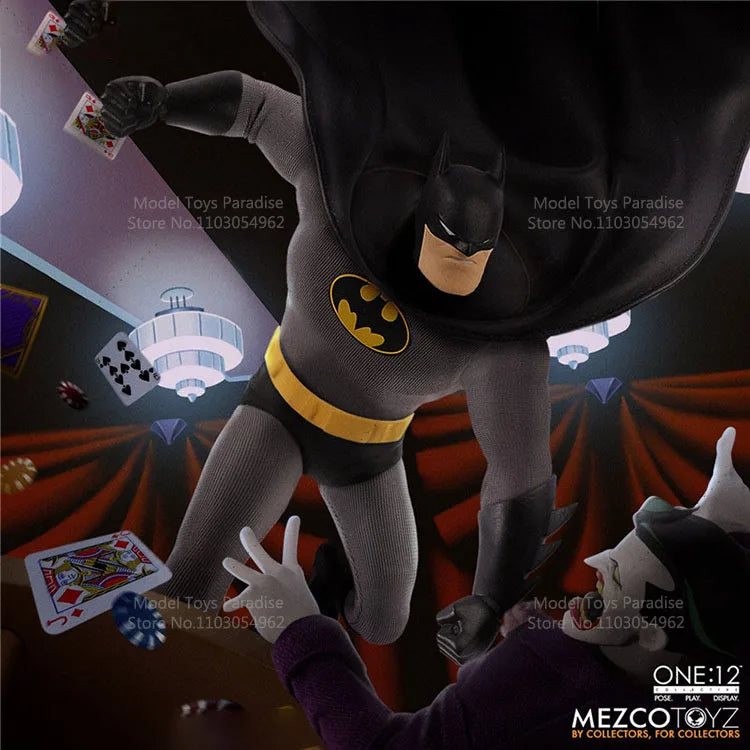 Mezco 1/12 Collectible Toys Batman Soldier Animated Version Dark Knight Super Hero 6Inch Action Figure Model Gifts