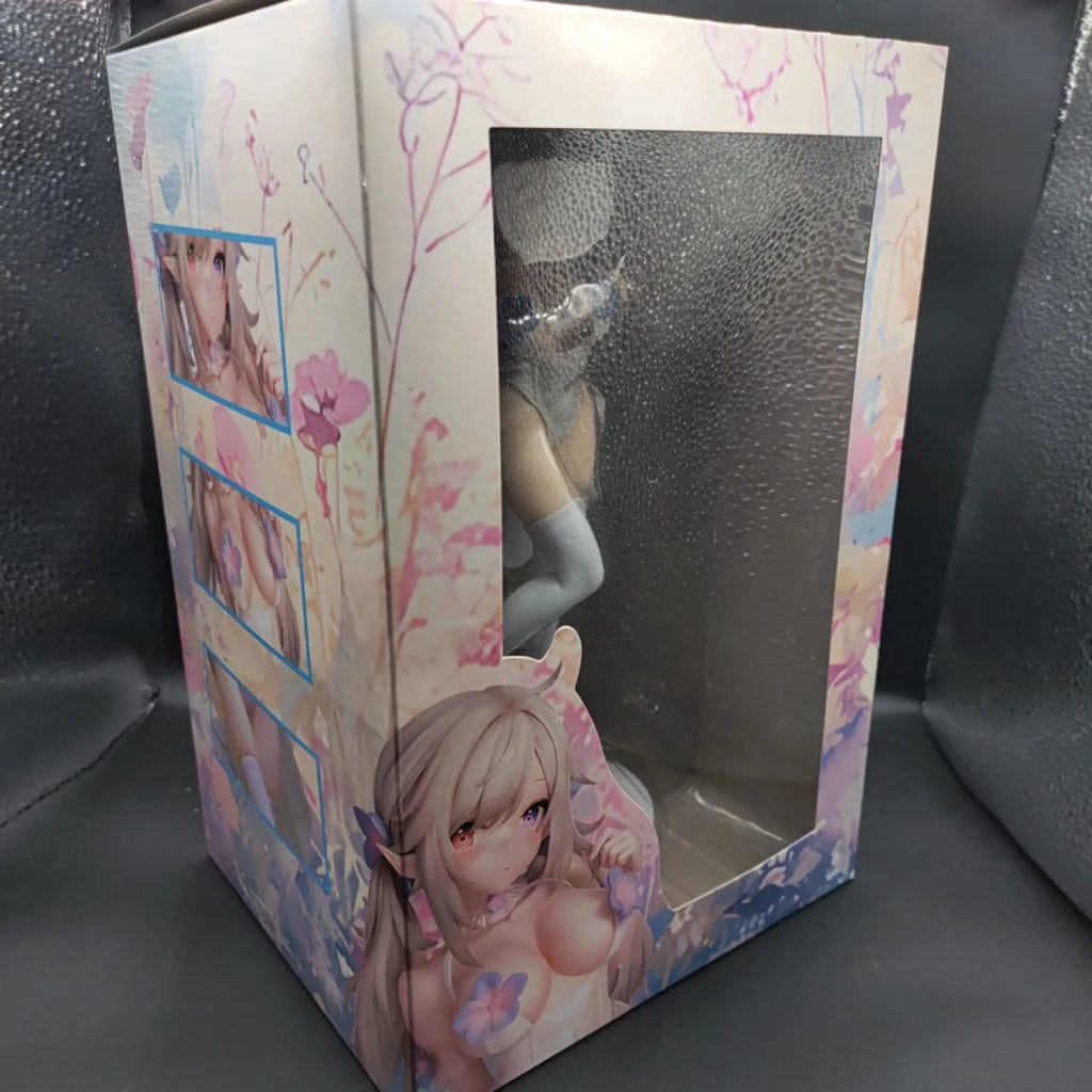 Pure White Elf Anime Girl Figure Detachable Soft PVC Model Desktop Computer Case Car Decor Birthday Gift For Anime Lovers