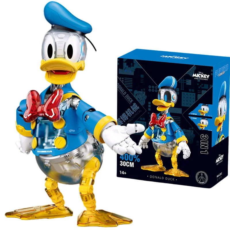 Original Disney Sluban Pleyerid Mickey Donald Duck Anime Figure Model Statue Assembly Toys Desktop Ornament Christmas Gifts