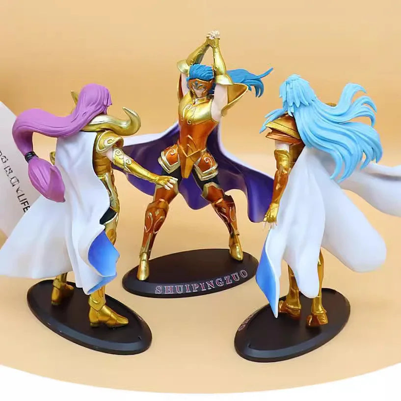 Anime Saint Seiya gold saints Statue model Desktop decoration GK Collection handmade model PVC material.toy gift kid