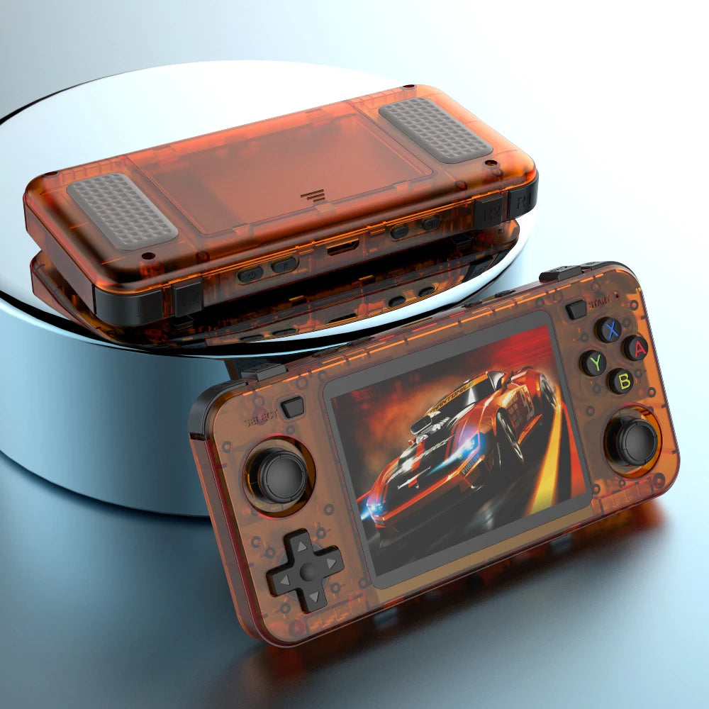 BOYHOM Neue R36H Handheld-Spielekonsole 3,5-Zoll-IPS-Bildschirm Linux RK3326 Retro-Videospiel-Player 3000 mAh 64G 10000+ klassisches Spiel