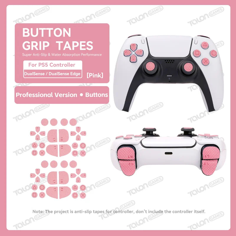 TALONGAMES Controller Grip Tape Anti-slip Sticker Pro Version Compatible with Playstation 5 DualSense Non-slip Protective