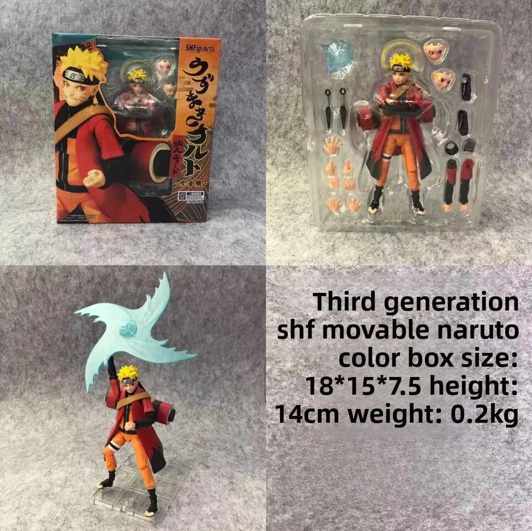 SHF Naruto Movable Naruto Sasuke Kakashi Uchiha Itachi Handmade Model Toy Doll naruto figure joytoy 1 18