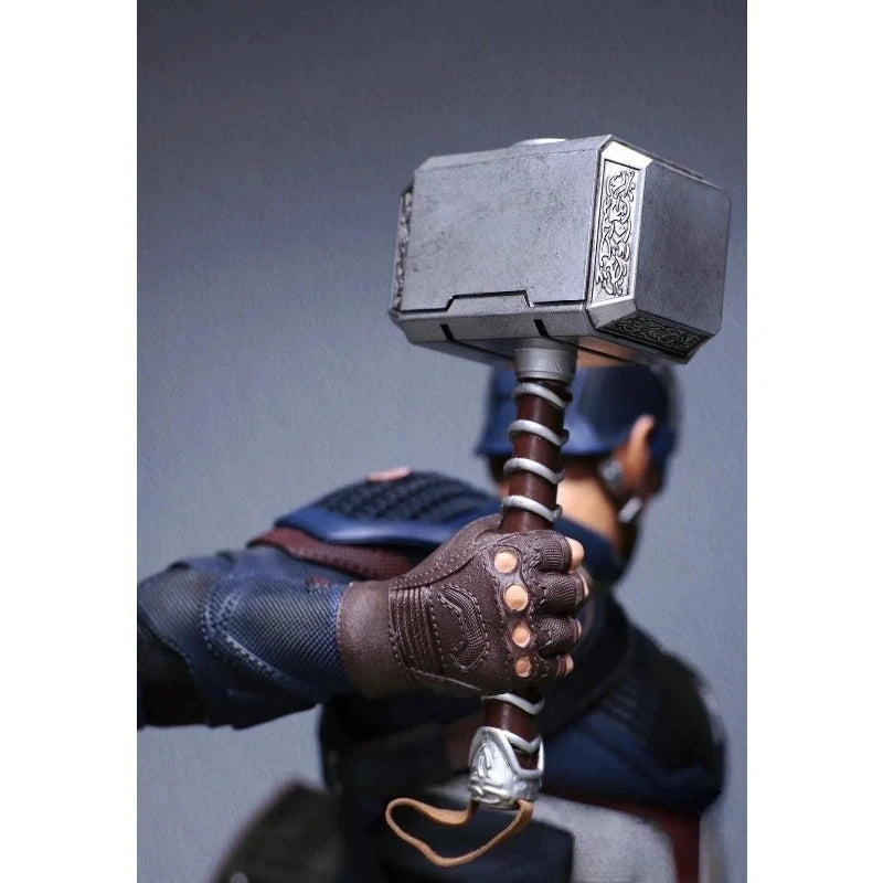 65cm The Avengers Figure Captain America Standing Posture Model Resin Anime Action Series Desktop Ornaments Holiday Gifts Toy