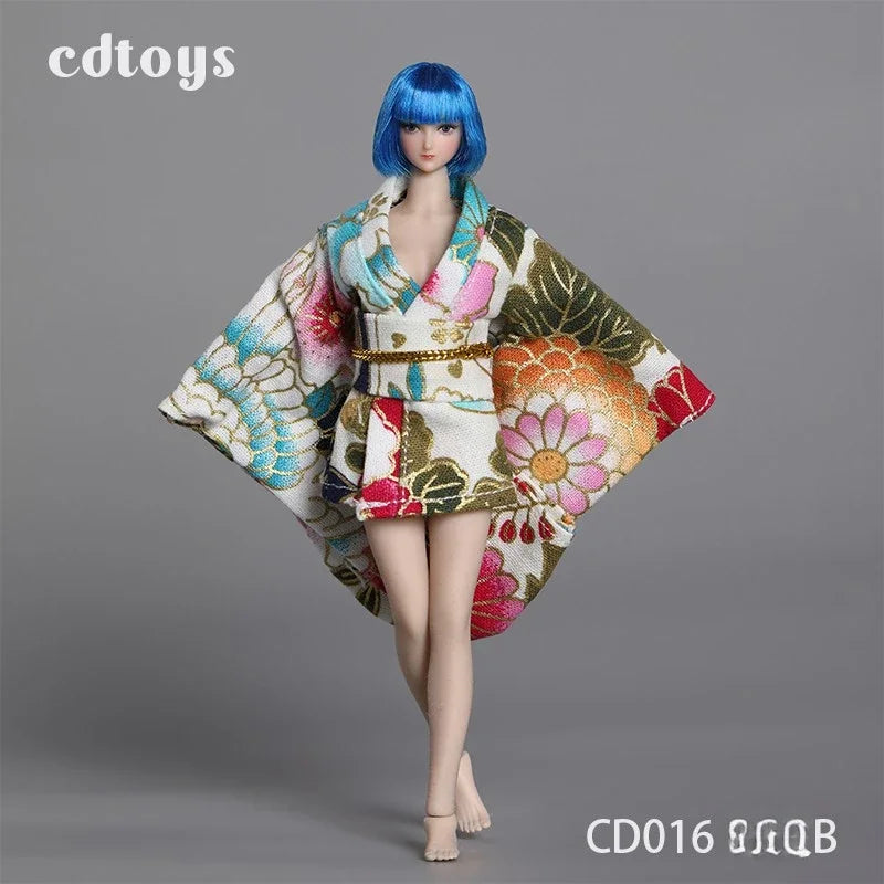 Cdtoys Cd016 1/12 Scale Female Soldiers Kimonos with Belt Suit Clothes Model for 6 Inch TBLeague Body Action Toy Figures