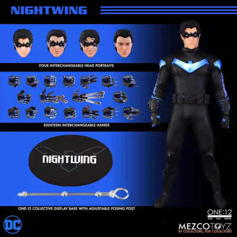 【In Stock】MEZCO ONE:12 Batman Nightwing 6-inch Action Figure Model Toy