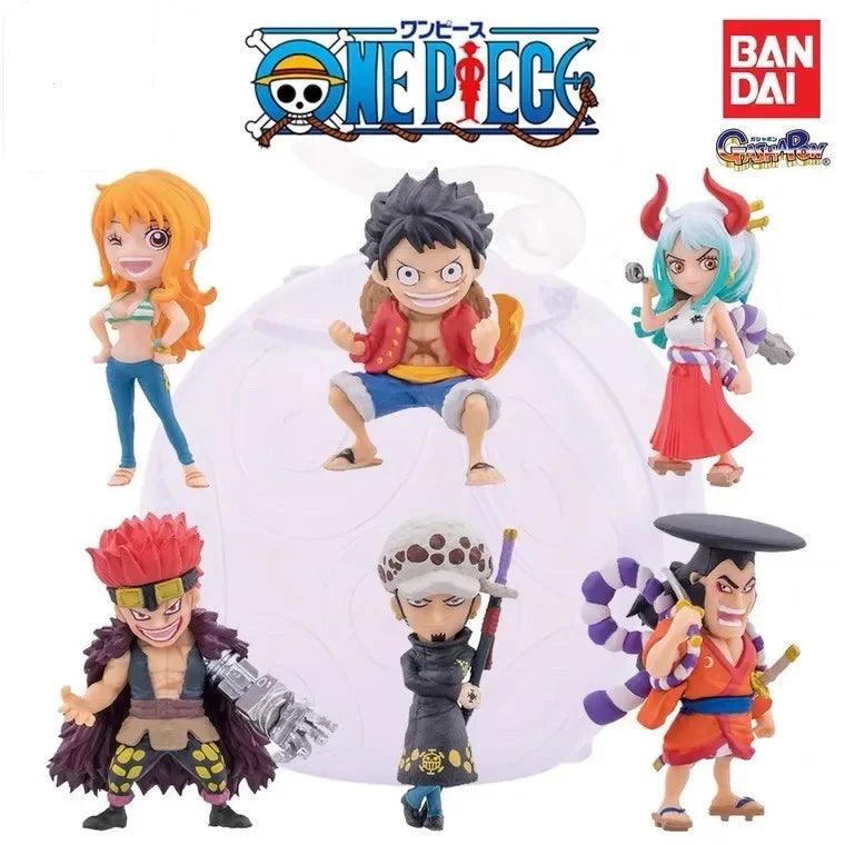 In Stock Bandai Original ONE PIECE Gashapon Vo.1 Devil's Fruit Luffy Nami Law Eustass Kid Yamato Kozuki Oden Anime Figures Gifts