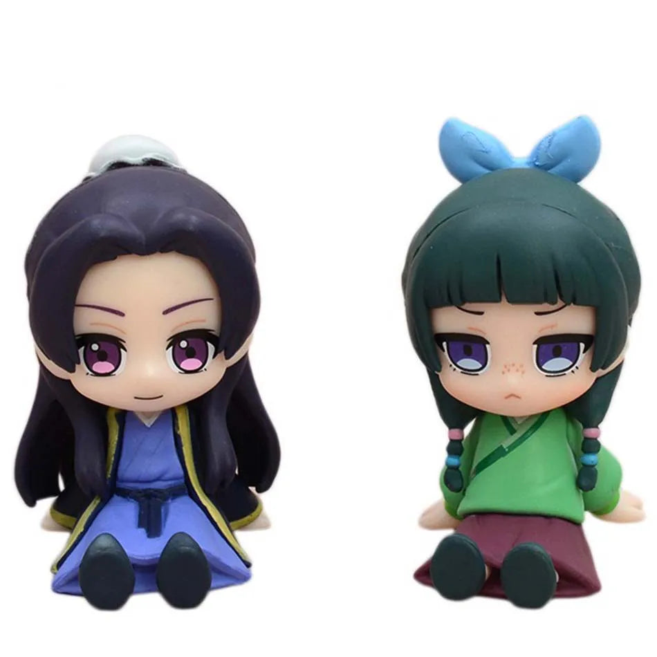 6CM Q version The Apothecary Diaries Maomao Jinshi Sitting posture Action figures Model Anime Kawaii Desktop Ornament Decor Gift