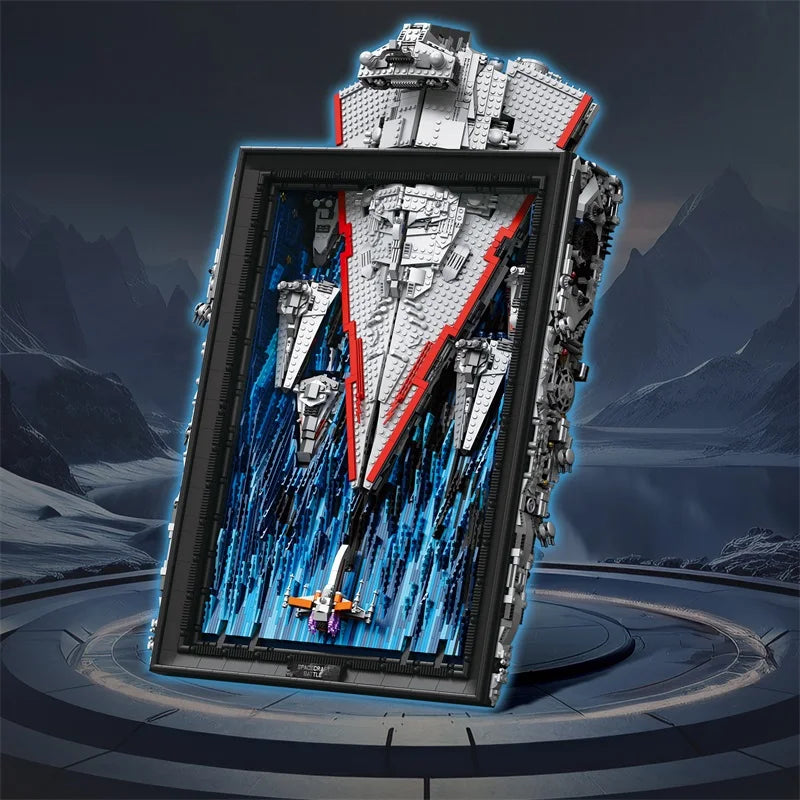 Space War Spacecraft Battle Building Blocks Spaceship 3D Photo Frame Hanging Brick Model Kit Boys Toy Adults Kid Gift 5345PCS