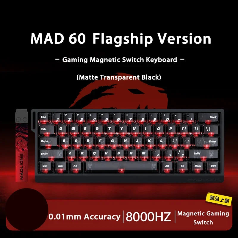 Madlions MAD68 60 Pro Mad Gaming Mechanical Keyboard Magnetic Switch Wired Gaming Accessories Customs Mad60 HE PRO MAD Keyboard