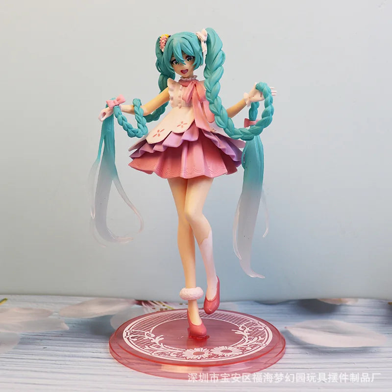 2023 New Anime Hatsune Miku Virtual Singer Manga Figurines Cinderella Hatsune Miku Pvc Action Figure Kawaii Model New Year Gift