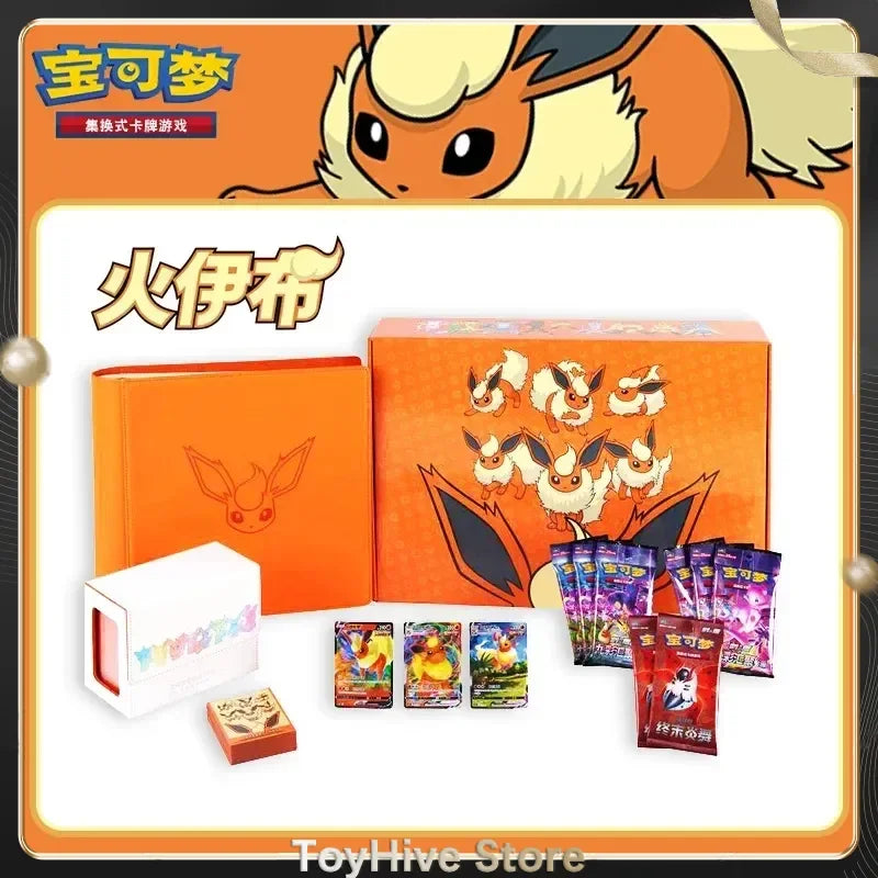 Pokemon TCG Eevee Cards Collection Simplified 6.0 Advanced Special Chinese Edition Custom Set Game Collection Toys Box Gift