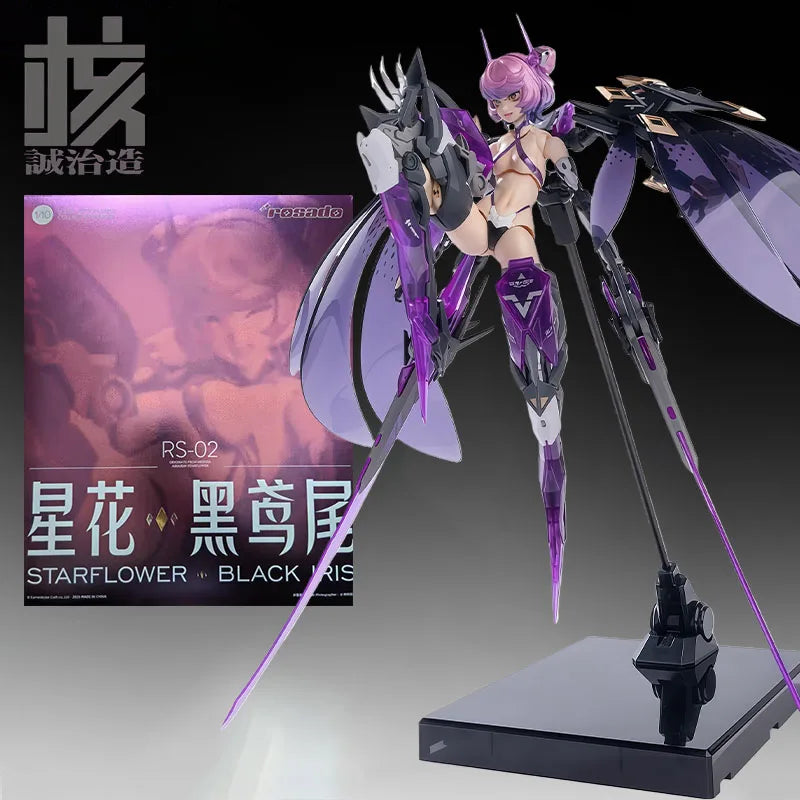 He Cheng Zhi Zao Original MODEL KIT Rosado Project Star Flower·Black Iris Anime Figure Assembly Model Toys Model Gifts for Boys