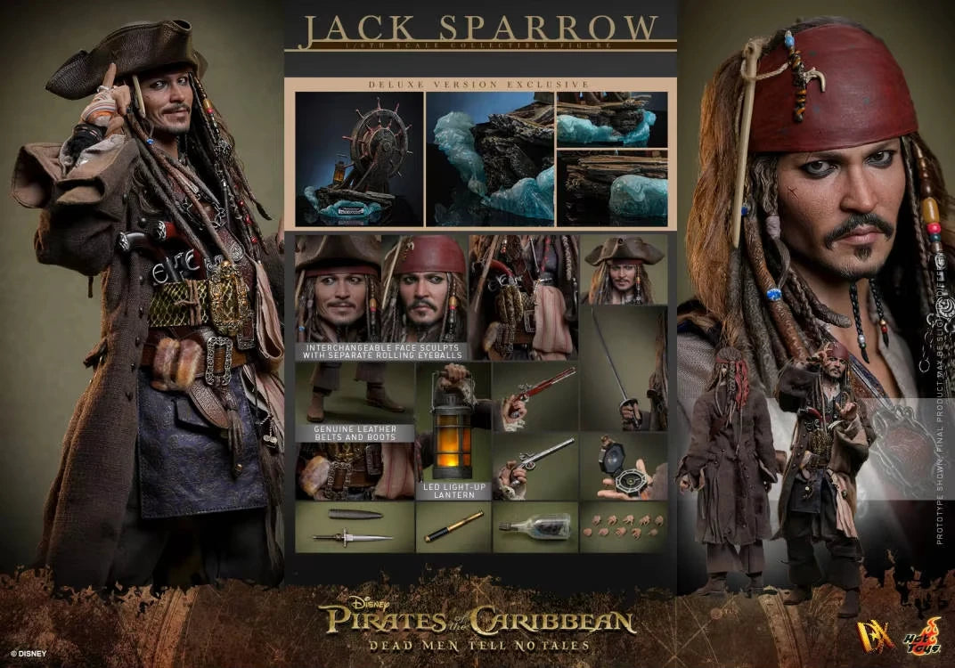 In Stock Captain Jack 1/6 Movable Action Figure 30cm Jack Pirates Caribbean Collection Ornaments Genuine Model DX37 DX38 DX39