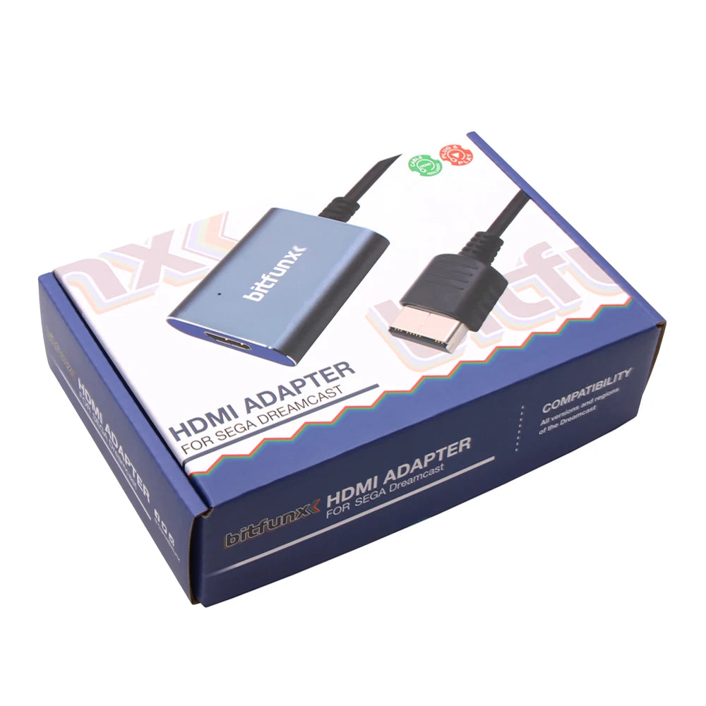 BitFunx HDMI-Compatible Video Game Adapter For SEGA Dreamcast Game Console Support Display Modes NTSC 480i/480p PAL 576i