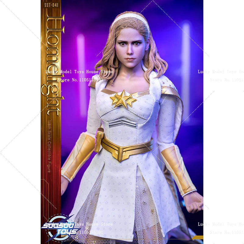 Soosootoys SST041 1/6 Gold Hair Female Action Figure Collection Comic Girl Hero Courtney White Dress Design 12" Soldier Model