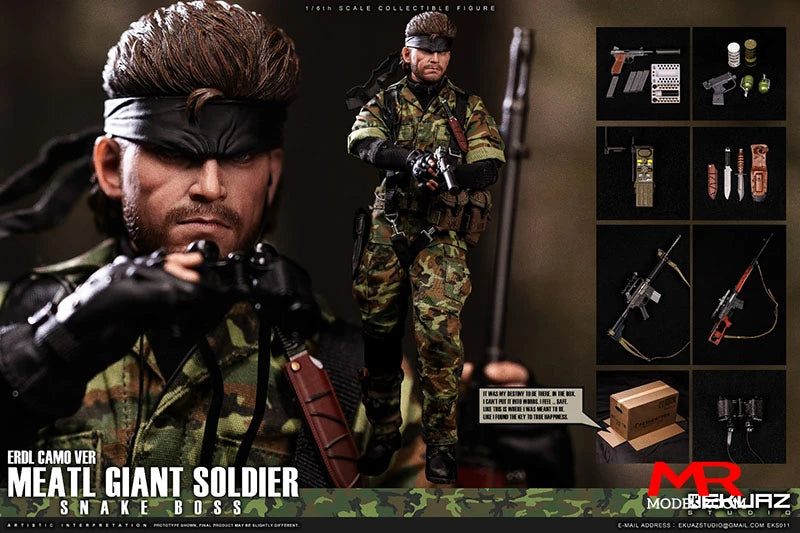 2025 Q2 EKUAZ STUDIO EKS010 EKS011 1/6 Snake Boss Action Figure 12'' Male Soldier Figurine Full Set Collectible Model Toy