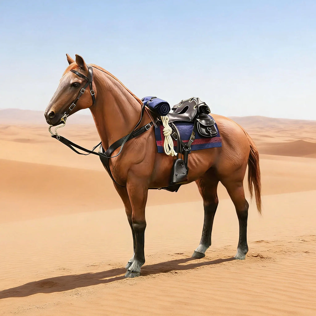 DID E60082 1/6 Scale Red War Horse Standing Figure Model Fit 12 Inch 1:6 Soldier Action Figure Collectible Decoration for Hobby