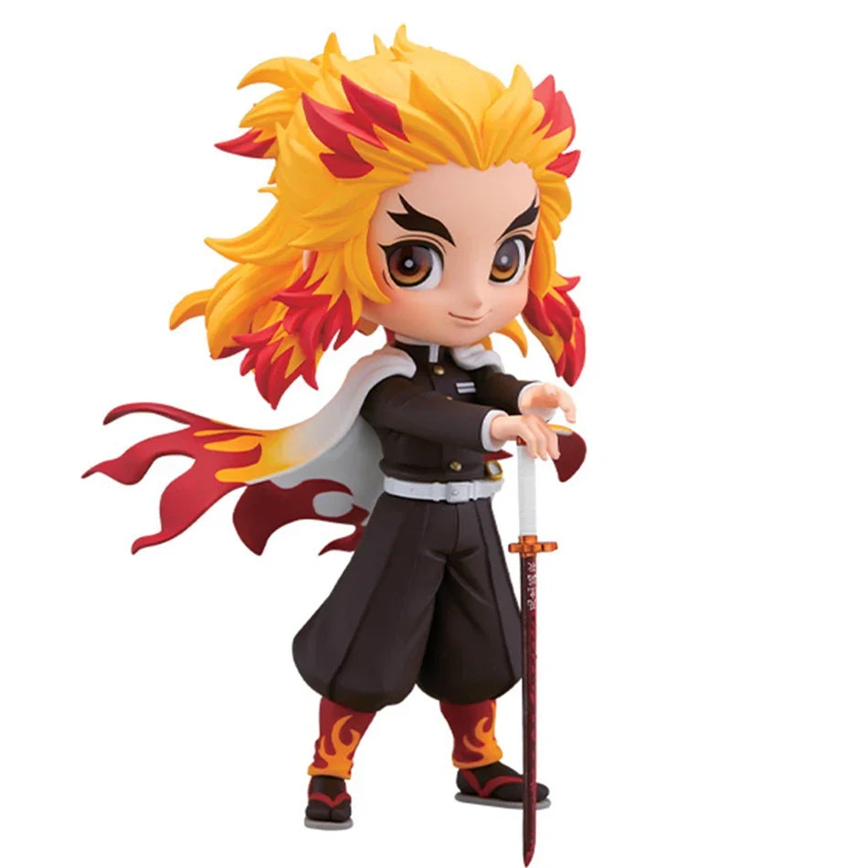 Kawaii Anime Demon Slayer Figure Nezuko Tanjirou Zenitsu Inosuke Kyoujurou GiyuuQposket PVC Model Toys children Gift