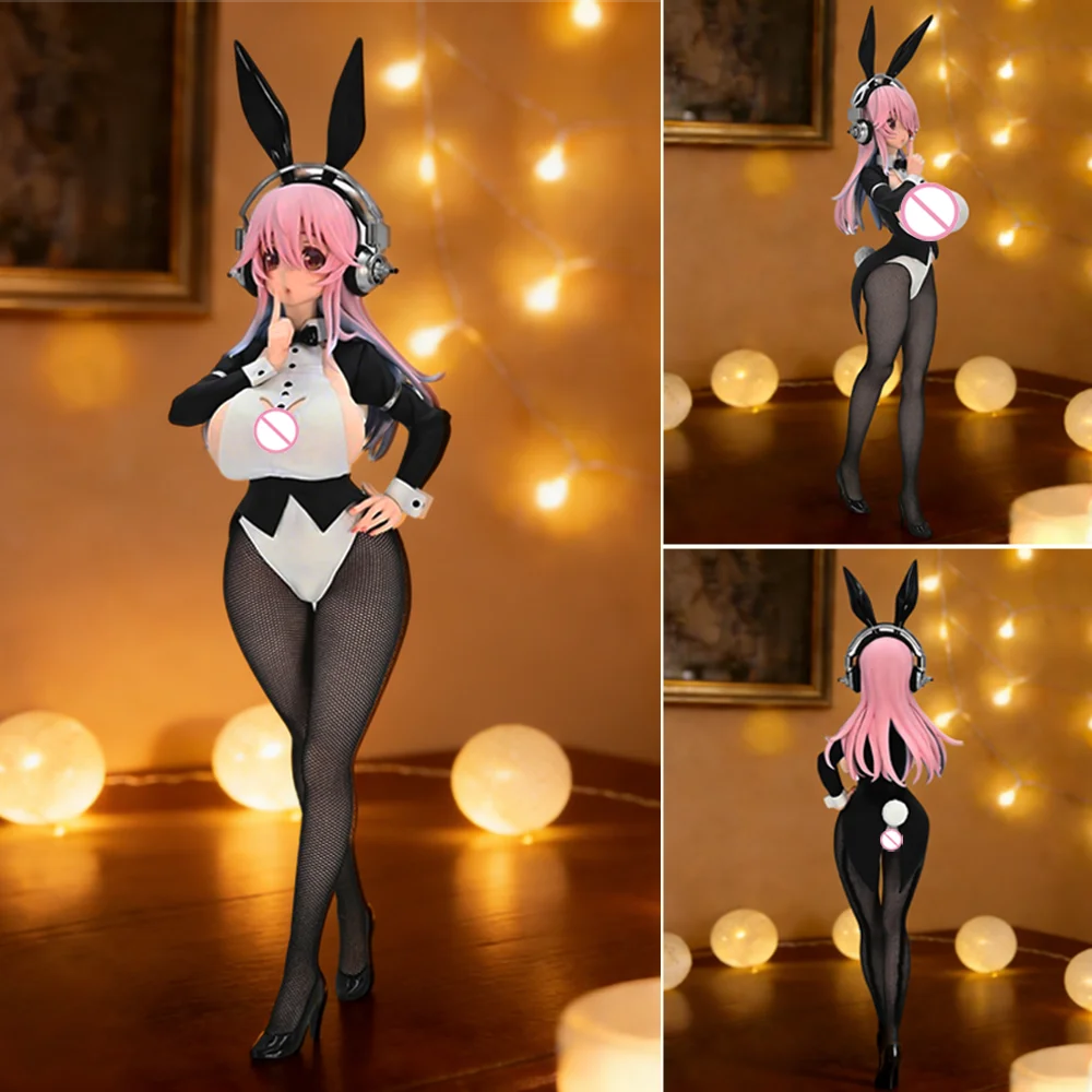 1pc Super Sonico New Bunny Girl Ver. Collectible Figure | Ambient Bishoujo Statue | Ideal Holiday Gift for Friends & Couples.