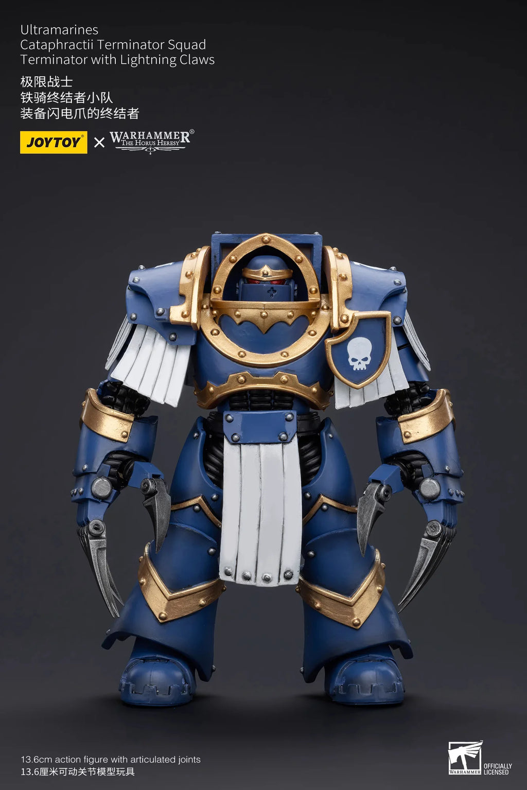 JOYTOY Warhammer 40000/40k The Horus Heresy Ultramarines Cataphractii Terminator Squad Terminator with Lightning Claws Figure