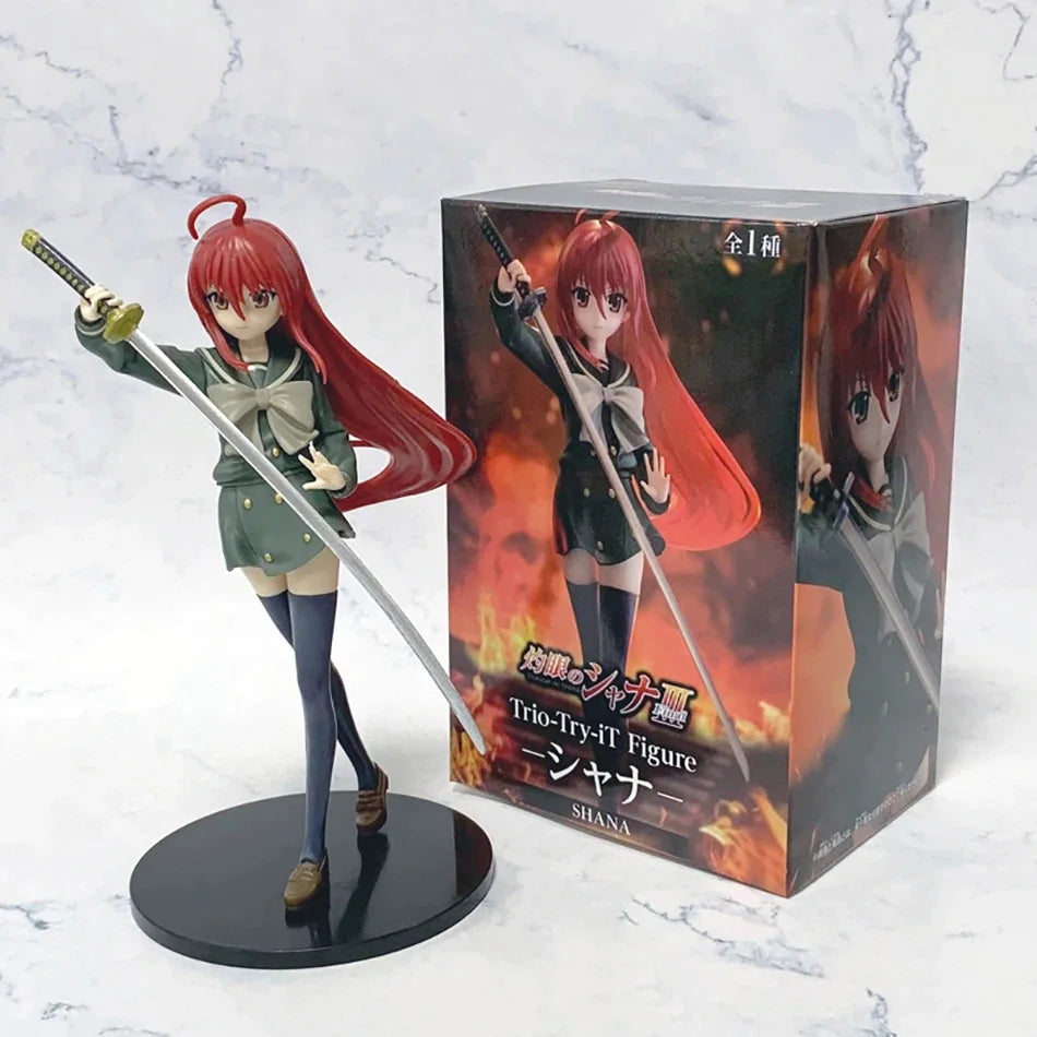FuRyu Shakugan No Shana Shana Anime Action Figure Set 19CM PVC Collectible Model Toy Trio-Try-iT