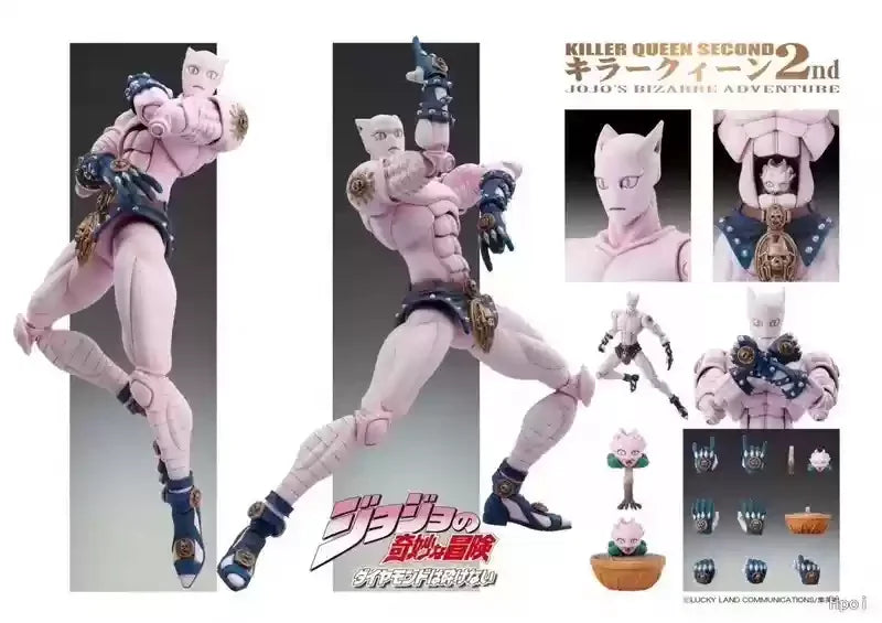 Jojo'S Bizarre Adventure Super Action Statue - Jotaro Kujo (Diamond Is Unbreakable) & Yoshikage Kira Figure Set