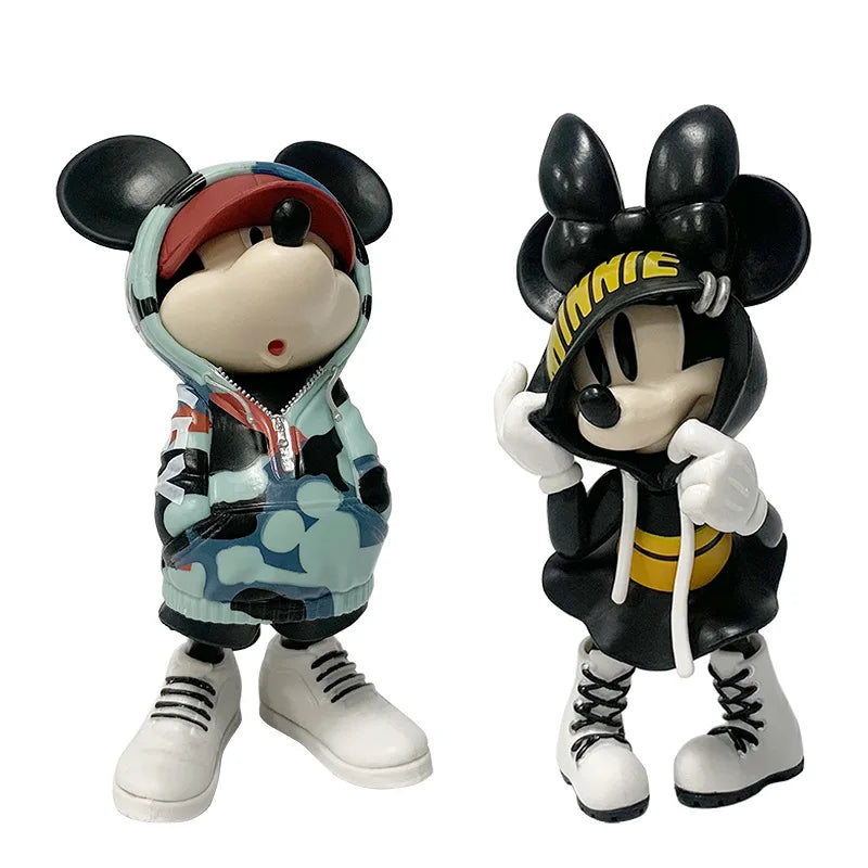 New 15cm Disney Mickey Minnie Mouse Action Figure Magic Storm Trendy Collection Pvc Model Statue Toy Collectible Decor Doll Gift