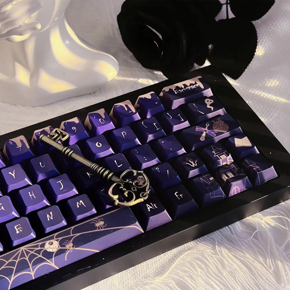 Custom Witch Feast Keycap Mechanical Keyboard 140 Keys Hallowmas Theme PBT DYE Sublimation Cherry Profile For Cherry Mx Switches