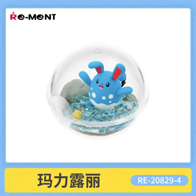 Genuine Re-Ment Pokemon Leisure time Poke Ball Trapinch Gonbe Slowpoke Goomy Action Figure Model Toys Gift for Birthday