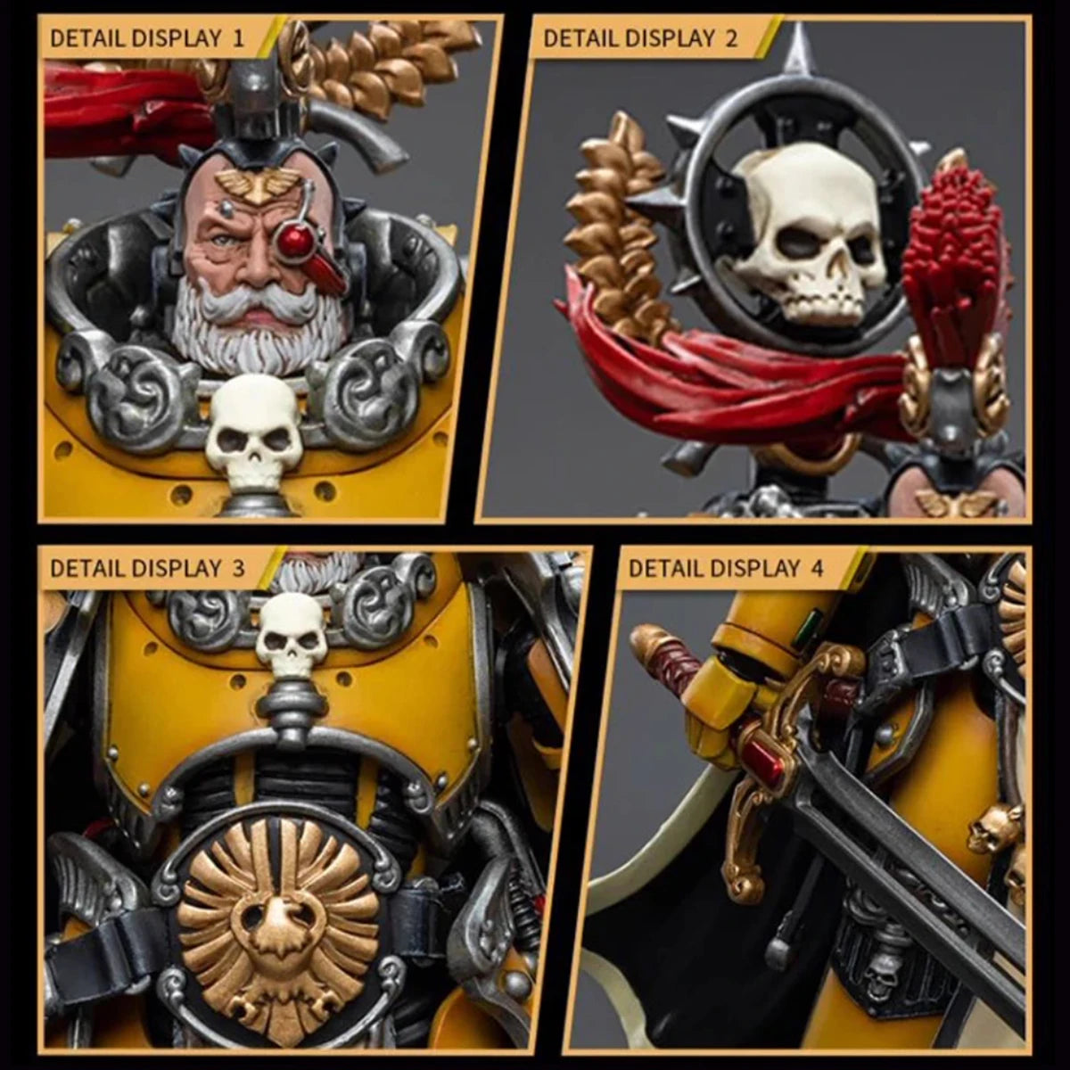 JOYTOY Warhammer 30K Imperial Fists Action Figure 1/18 Legion Praetor Fafnir Rann Sigismund Anime Model Joint Movable Figure Toy