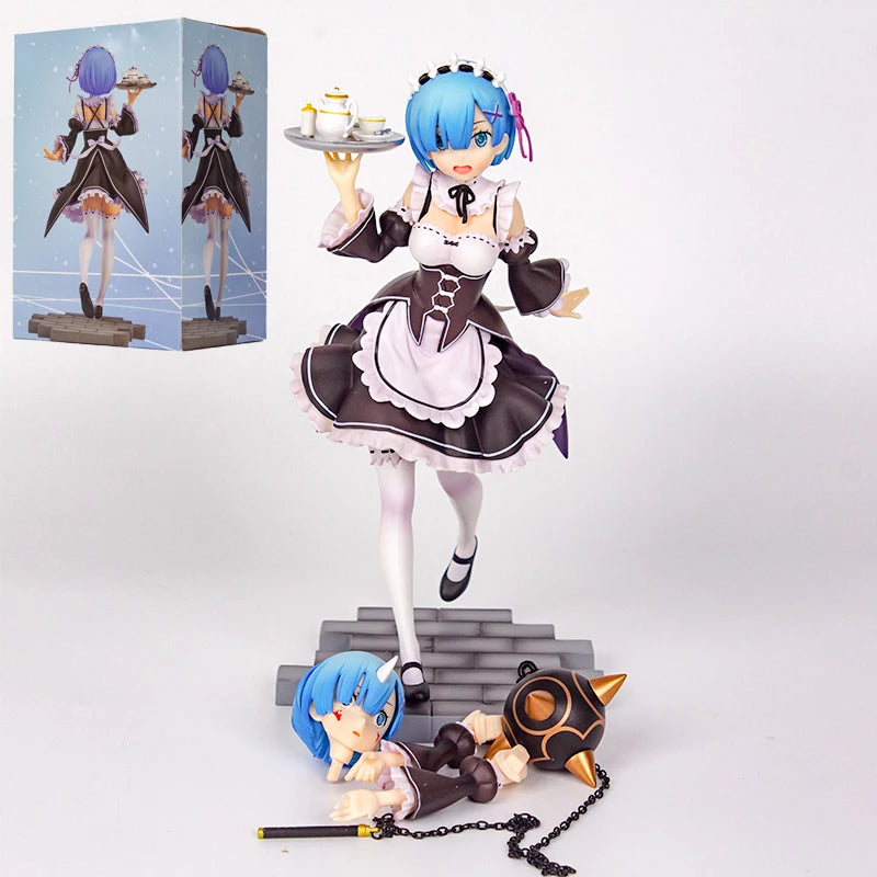 KDcolle Re:ZERO Starting Life in Another World Anime Figure Rem Sleep Sharing Action Figure Ram/Emilia Figurine Model Doll Toys