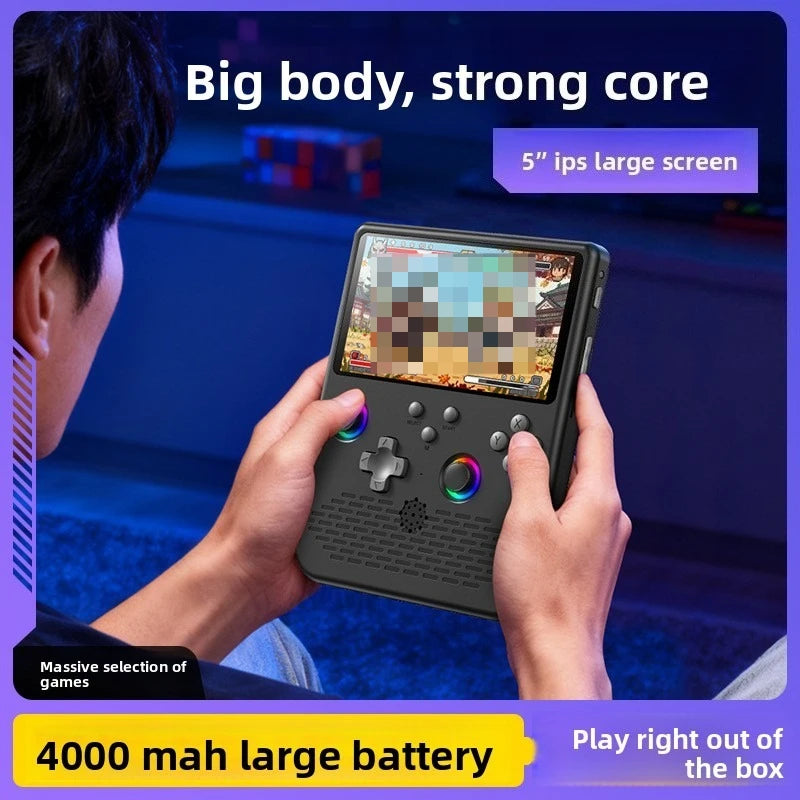 Retro Handheld Games Console Portable Retro Gaming Console Linux System 5.0-inch IPS Screen HD Output 64GB 20000+ Retro Games