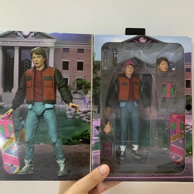 NECA Back to the Future 2 Figure Martin Action Figuras Film 35th Anniversary Figurine Collection Model Ornament Peripherals Gift