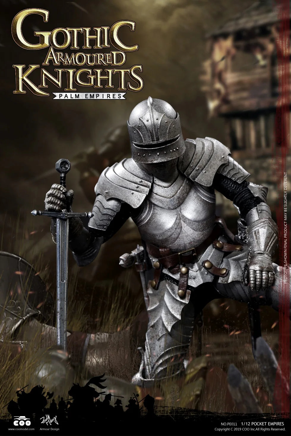 COOMODEL 1/12 Empire in the Palm PE010 Imperial Knight & PE011 Gothic Heavy Knight 6" Action Figures In Stock