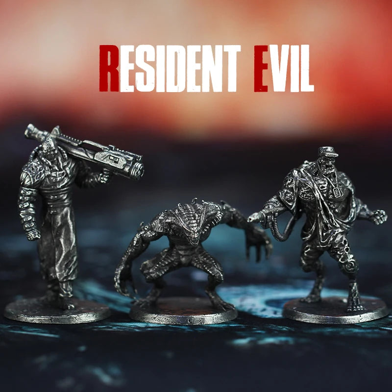 Metall Kupfernickel Resident Evil Soldat Modell Actionfiguren Brettspiel Stück Statischer Zustand Miniatur Ornament Zubehör Spielzeug