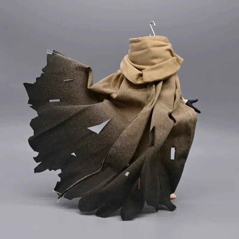 In Stock 1/12 Scale Two Color Optional Battle Damage Hole Version Male Soldier Cloak Fit 6inch BJD Action Figure Mode Toys