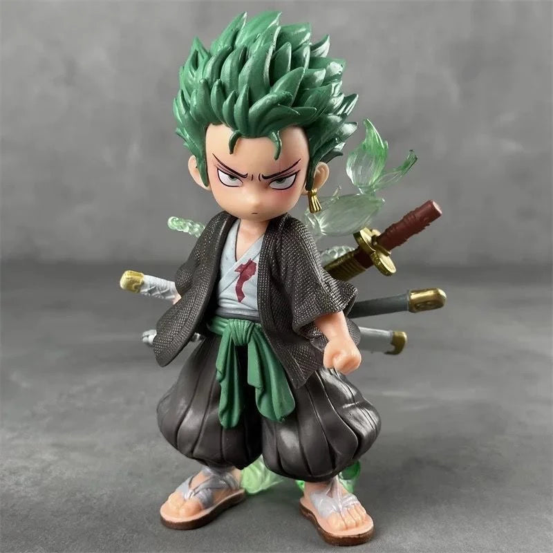 15cm One Piece Anime Figures Cute Zoro Action Figure Statue Model Doll Collection Toys Gifts
